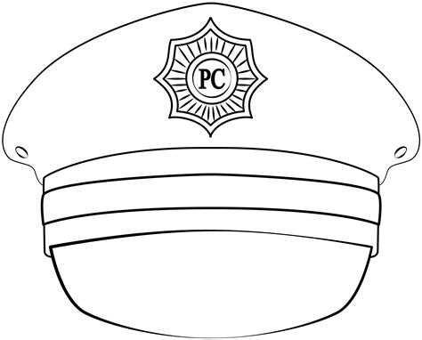 Policeman Hat Template